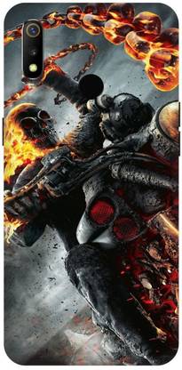 PICHKU Back Cover for REALME 3 PRO-RMX1851-GHOST,RIDER,SUPER,HERO,AVENGERS,DEVIL,BIKE,IPHONE