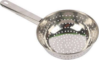 hurrio Strainer with Hole Bowl/Poha Jara Stainless Steel Handheld Colander Colander (Silver Pack of 1) Collapsible Strainer