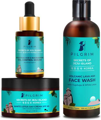 Pilgrim Glowing Skin Forever Combo with & Niacinamide Oil Control Serum 30ml, Gentle