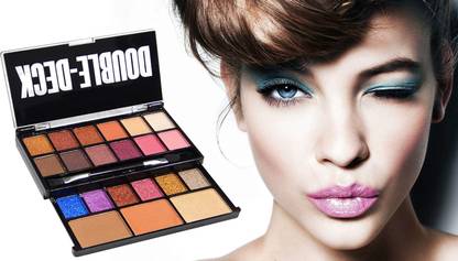 tanvi27 Double deck 18 color matte and shine eyeshadow palette 22 g