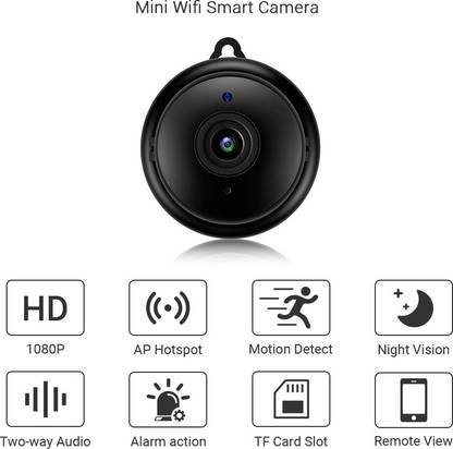Bzrqx IP Wifi Camera Mini HD Smart Home Security Wireless CCTV camera with Infrared Night Vision Motion Detection Security Camera