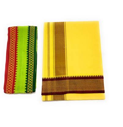 shershaan Solid Yellow Lungi