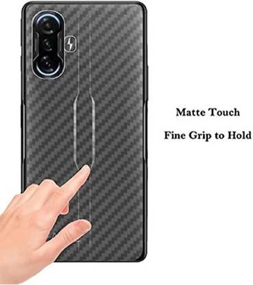 BRIGHTRON Poco F3 GT 5G ,Ultra Thin Slim Fit 3M Clear Transparent 3D Carbon Fiber Back Skin Rear Wrap Not Glass Screen Guard/Protector Sticker Mobile Skin