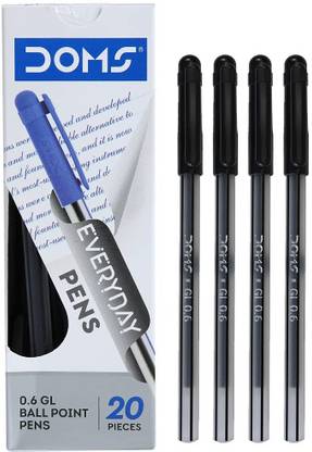 DOMS DF Everyday 0.6 GL Ball Point Pens Box Pack | Lightweight & Sleek Body | Smart Ball Pen