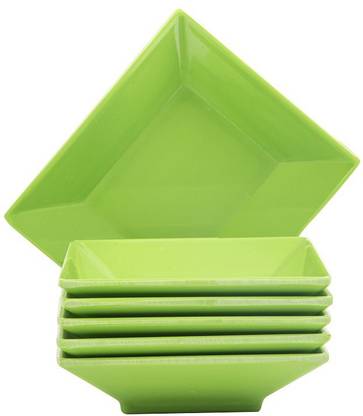 Mehul Victor Chat Plate Yellow 6 Chutney Plate