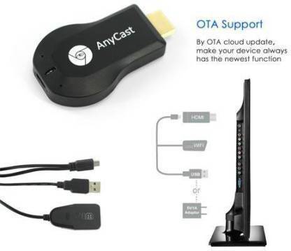 SYSTENE Anycast M2 M4 M9 Plus M100 ezcast miracast Any Cast Air Play hdmi 1080p tv stick wifi Display Receiver dongle for ios andriod M9 Plus WiFi Wireless Display 4K Cast HDMI Dongle for LED TV Screen Mirroring Device for Miracast, Screen Mirroring, Airplay, DLNA, Netflix, Spotify Anycast for Android/iOS Media Streaming Device Media Streaming Device (Black) Data Card