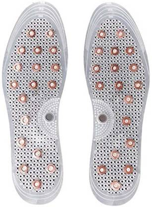 CuraFoot Unisex Resizable Silicone Acupuncture Insoles Foot Massage for Blood Circulation and Acupressure Silicone Full Length Orthotic Shoe Insole