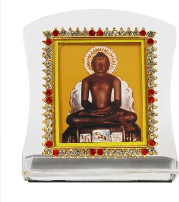 Bismaadh Religious Idol Acrylic Showpiece Figurine for Car Dashboard, Home & Office Décor (Mahaveer JI) Decorative Showpiece  -  10 cm