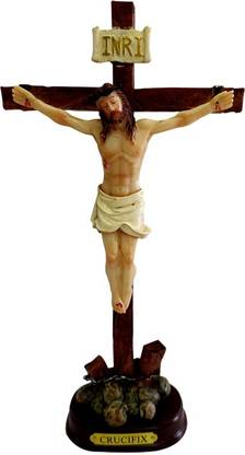 Divine Creations Christian Jesus Christ Crucifix Statue for Altar Decorative Showpiece  -  16 cm