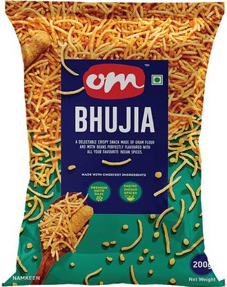 Om Sweets & Snacks Bhujia Organic healthy Indian Snacks Crispy & Fresh Snack