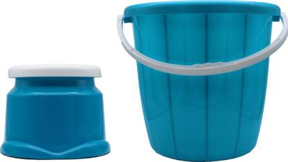 Jaycee Premium,Strong, Durable and Unbreakable Plastic Bucket & Bath Stool combo 16 L Plastic Bucket