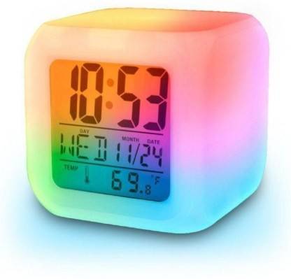 OM SHANTI CREATION Digital Multicolor Clock