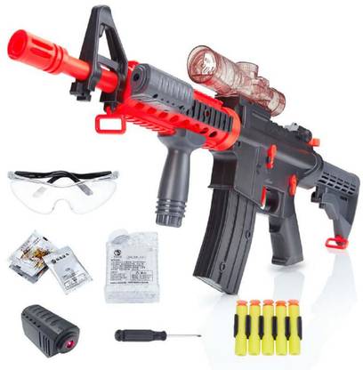 Krishna toys M16 Nighthawks 2 in 1 Sniper for Kids /Shooting Mode Pistol Toy Along with Scope, Water & Soft Form Bullets / Flashing Lights Slingshots