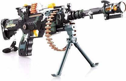 ARKCOLLECTION Rapid Fire Military Style Army Combat Commando Force Assault Rifle Machine Toy Gun with Lights & Sound Guns & Darts