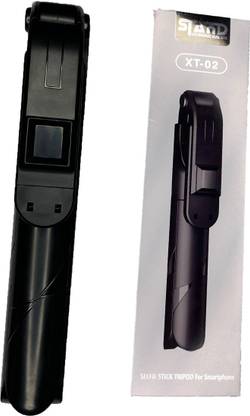 ATSolutions ™XT-02 STAND LIVE BROADCAST SELFIE STICK Tripod With Bluetooth , Monopod (Black, Supports Up to 500 g) Tripod