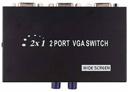 VRISH TV-out Cable 2 PORT VGA SWITCH to Connect Two CPU to One Display (Black, For TV) Media Streaming Device