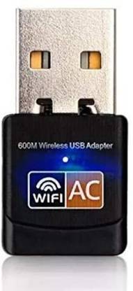 Trustify AC600 Mbps WiFi USB Adapter for PC, USB 2.0, USB WiFi Dongle, 5Ghz /2.4Ghz, WiFi USB, USB Wireless Adapter for Desktop/Laptop, Compatible with Windows Vista /7/8/8.1/10, mac OS, USB Adapter