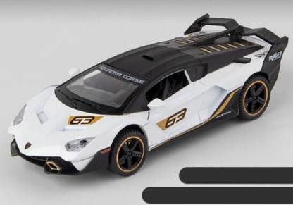 Dherik Tradworld 1:32 Alloy Metal Sports Car Openable Doors Vehicle Models Toys for Kids - Lamborghini sc18 alston