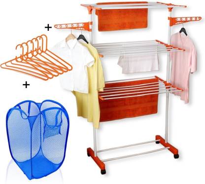 TNC Steel Floor Cloth Dryer Stand LB+H 1  (3 Tier)