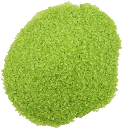 MASHKI Aquarium Green Sand Stones Fish Tank Rocks Natural River Gravel Polished Decorative Colorful Landscaping Sand (1 Kg) Gravel Unplanted Substrate
