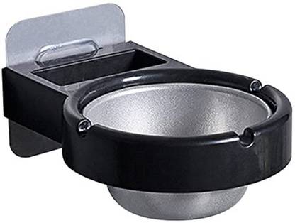 Dhruv Mart Stainless Steel Wall-Mounted Ashtray, Garden Ashtray Weed for Outside, Ash Holder for Smokeless, Wind Cool Ashtray Mold, Cigarette Ashtray Black Iron, Plastic Ashtray