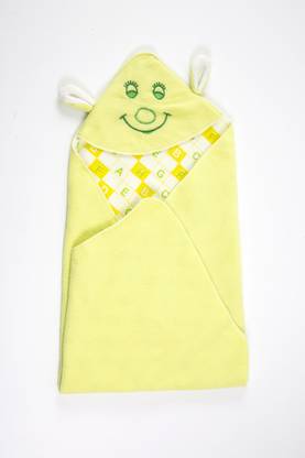 BABY ZONE Checkered Single Hooded Baby Blanket for  Mild Winter