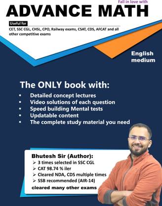 Advance Math  - For SSC CGL, CHSL, CPO, CDS, Railway exams (English)