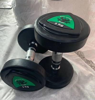 EXTREME FIT Triangle Cut Bouncer Neon pop Dumbbells 5Kg x 2 =10Kg Fixed Weight Dumbbell