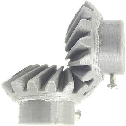 INVENTO 1 Pair 3D Printed Plastic Helical Bevel Gear 16 Teeth, 43mm dia, 15mm Width, 5mm hole, 2.5 Module for DIY Projects Automotive Electronic Hobby Kit