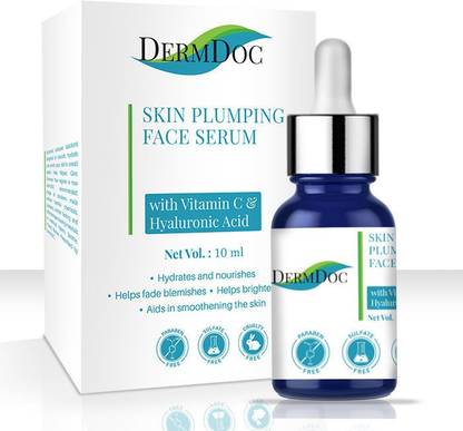 DermDoc Skin Plumping Face Serum with Vitamin C & Hyaluronic Acid (10 ml)