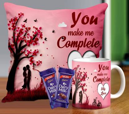 Midiron Romantic Gifts For Wife| Girlfriend| Girls| Boyfriend |Husband| Someone Special On Valentine's Day, Birthday, Anniversary and Special Day IZ21DairyMilk2CM16-STLove-82 Microfibre, Ceramic Gift Box