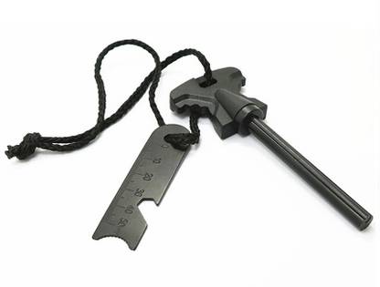 PSYCHE Survival Multitool Magnesium Long Flint Stone Fire Starter Lighter Kit Magnesium Fire Starter Striker Included