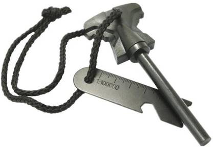 VOID Heavy Duty Big Size Magnesium Rod Fire Starter Multifunctional Scraper Flint Fire Starter Striker Included