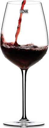 BINZO (Pack of 6) All Purpose Wine Glasses, Set of 6, 465 ml, Perfect for Red Wines & White Wines Glass Set Wine Glass