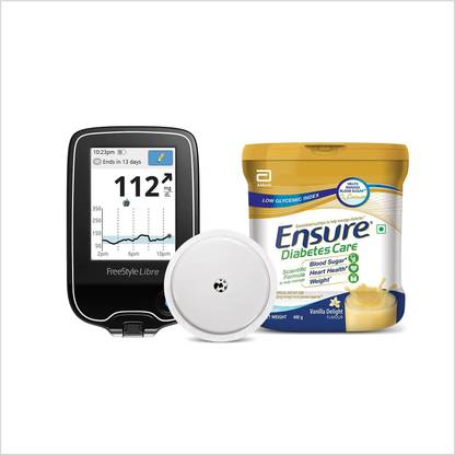 FreeStyle Libre Flash Glucose Monitoring System (Reader & sensor) With EDC 400gms Pack Glucometer