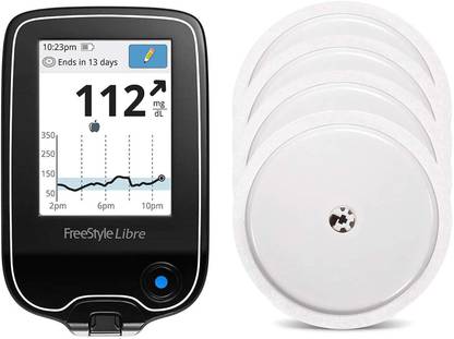 FreeStyle Libre Flash Glucose Monitoring System 1 Reader & 4 sensors Pack Glucometer