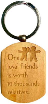 Mehta Envelope Mfg Co Custom Laser Engraved Wooden Key Chain Key Chain