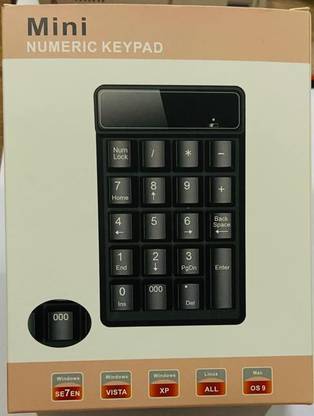 Black Cord Numberic Keypad Laptop Desktop