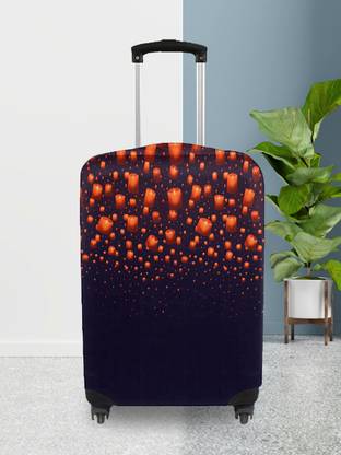 Cortina NEW-LUGGAGE-M-10 Travel Luggage Cover Spandex Suitcase Protector Washable Baggage Covers (M (for 22-24 inch luggage), Go Travel) Luggage Cover