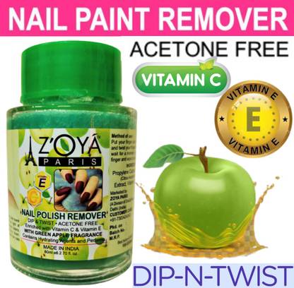 ZOYA PARIS ULTRA PREMIUM Nail Polish Remover! Dip & Twist Instant! Remover, Acetone Free, Enriched with Vitamin C or Vitamin E with Lemon Fragrance. Contains Hydrating Agents & Perfume.
