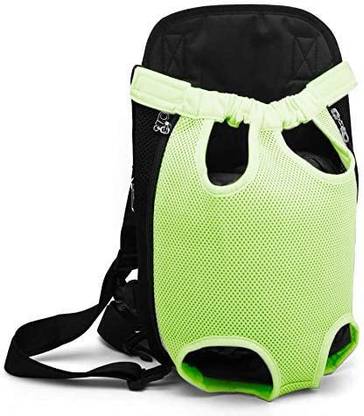 PETS EMPIRE Pet Dog Carrier Backpack Breathable Outdoor Travel Dog Backpack Canvas Legs Out Front Shoulder Bag Pet Bags Pets Durable Shoulder Bag (Small; Chest(Under 30cm), Neon Green) Multicolor Backpack Pet Carrier