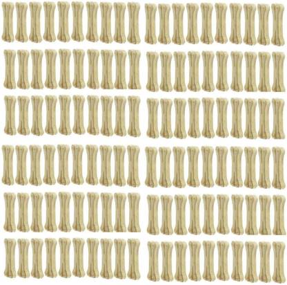 MS PET HOUSE Rawhide Dog Chew Bone 3 Inches (Pack of 30 Bones) Dog Treat. Beef Dog Chew