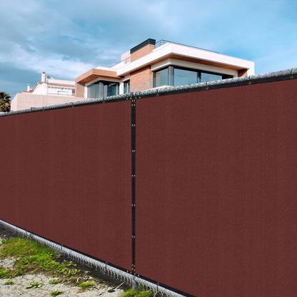 Hippo Privacy Screen Fence Heavy Duty Shade Net with Polyester Band, Brass Eyelets & Tie Cords (Burgundy, 1.5 mt X 10 mt) Pet Fence