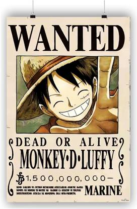 Luffy Bounty Wanted Theme Series Paper Print