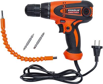Khadija 4 inch 10mm Drill machine With 5pcs Bits Pistol Grip Drill