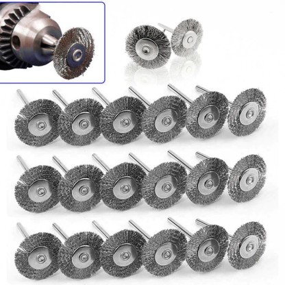 Removal Wheel Brushes Polish Tools 10pcs Wire Steel Rotary Accessories 22mm Cup 