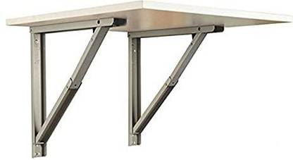 VicTac Folding Shelf Table Brackets 16 inches, Heavy Duty Max Load 120kg 16 inch Shelf Bracket
