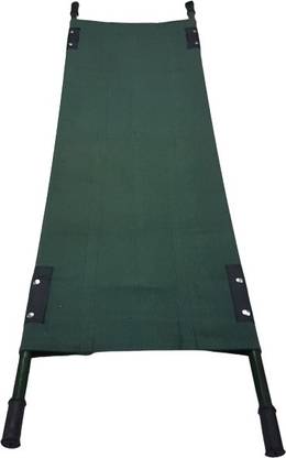 MOWELL Single Folding M.S. Tubular Pole Canvas Type Stretcher
