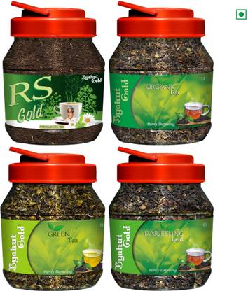 Byahut Gold Mixed Tea 850g Herbs Green Tea Mason Jar