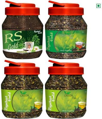 Byahut Gold Organic Tea Green Tea Combo 850g with RS Gold (CTC Tea) 250g Herbs Green Tea Plastic Bottle